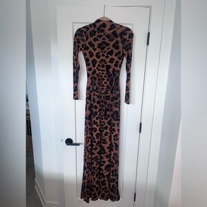 Naked Wardrobe Leopard Print Maxi Dress